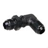 Bulkhead Fuel Fitting 90 Degree Full Flow Elbow Adapter Black Joint