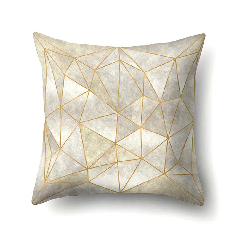 Polyester Pillow Case Automobile Decoration Home Printed Pillow Case Waist Cushion Cover Car Cushion Head Cushion Cover