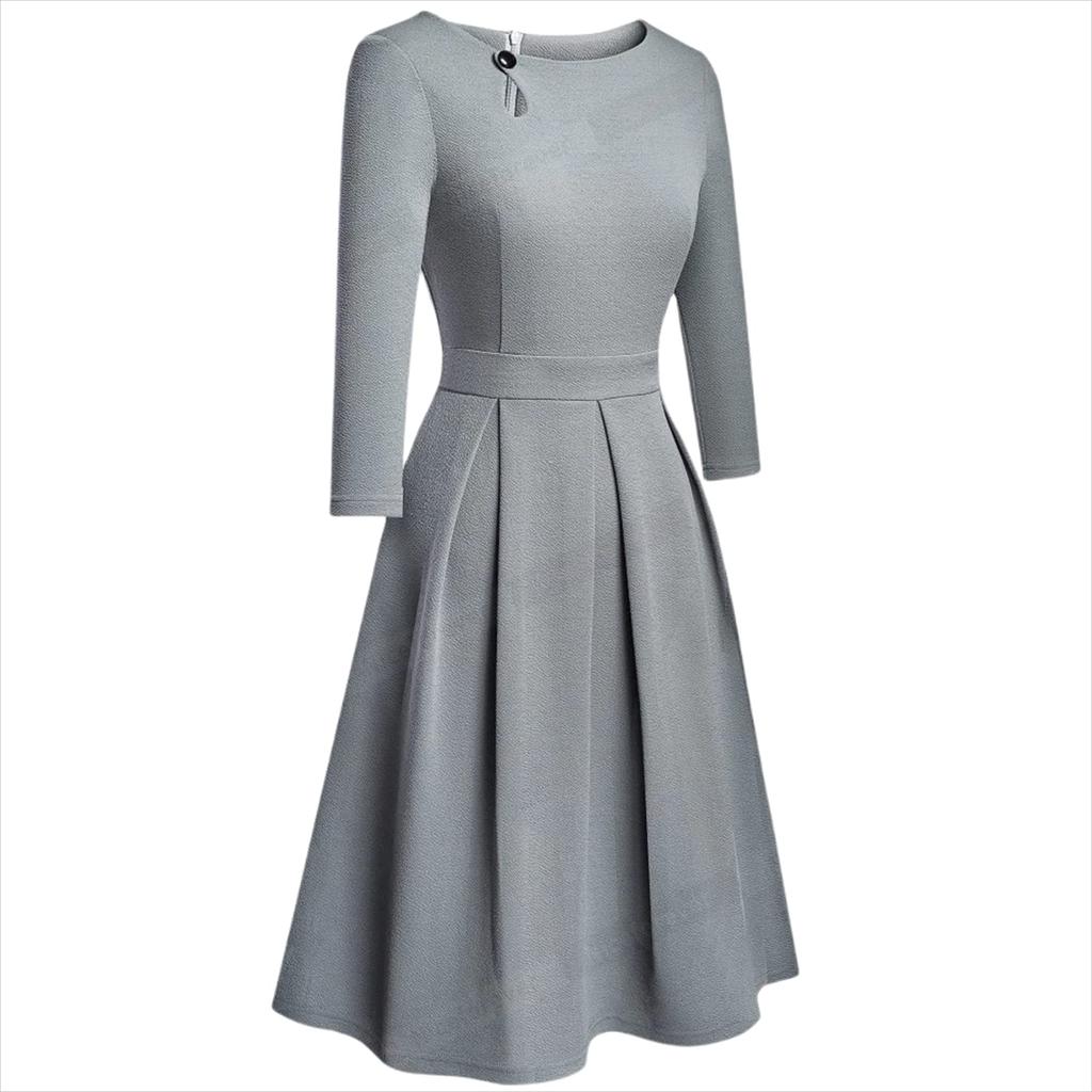 Торжественное платье Sweet Sixteen Dress Birthday Birthday 16 Years Girl Dress Flare Swing Длина до колена Sleeve sweet16 Gray M [Misia Luxury]