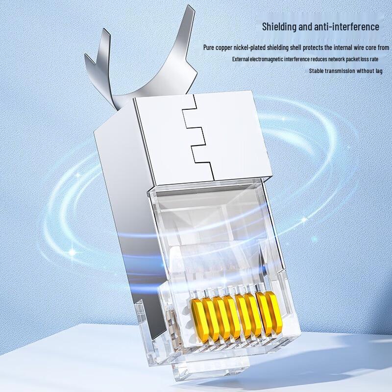 SAMZHE Экранированные RJ45 коннекторы Cat6A (10-Pack)