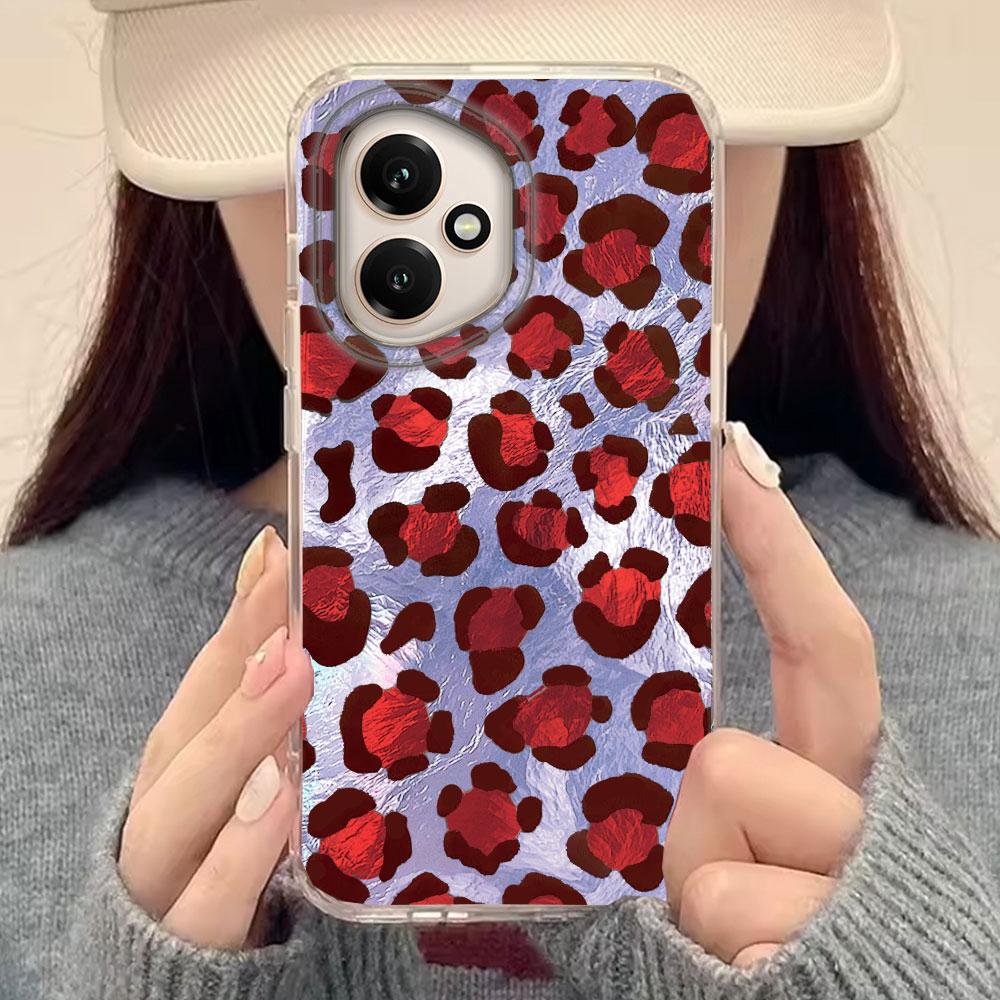 Korean Fashion Pink Leopard Print Phone Case for Honor 400 200 90 Smart Pro Magic7 70 Lite X9a X9c X9b X8b X8a X8c X7c X7b Cover