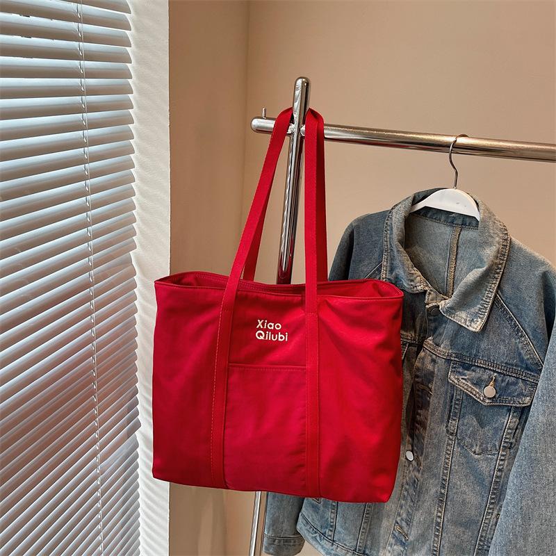 Повседневная простая холщовая сумка большой вместимости женская новая модная универсальная на плечо сумка-тоут сумка для занятий