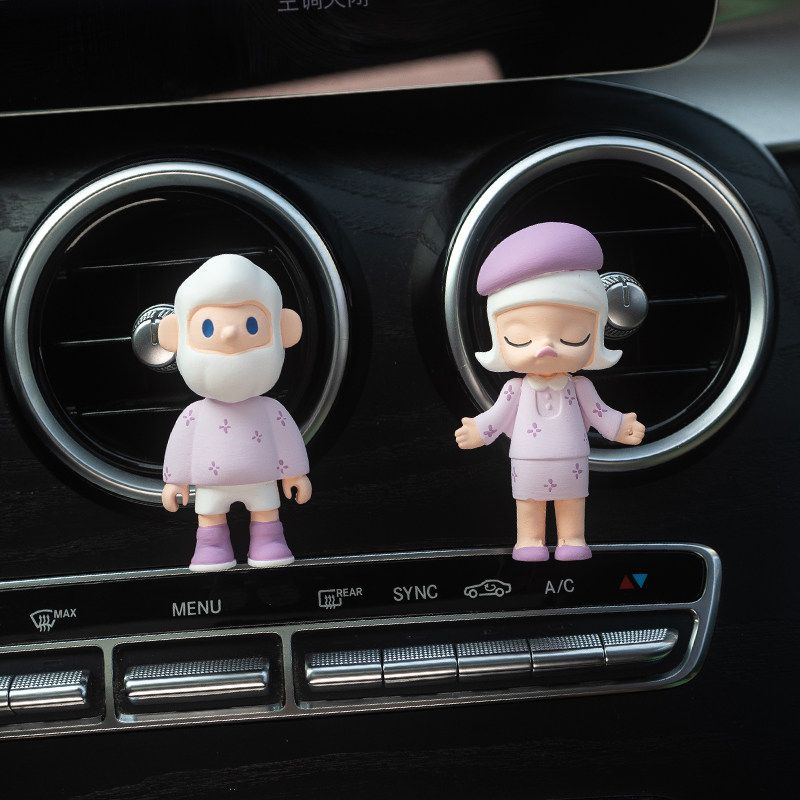 New Car Gift Car Perfume Fragrance Cute Cartoon Air Vent Decoration Car Aroma Diffuser Stone Car Interior Ornament Fragrance