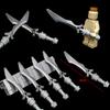 Warrior Silver Knife Building Block Weapon Assembly Miniature Master Model War Accessories Equipment Toy