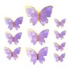 48Pcs Purple Butterfly Cake Decoration Colorful 3D Butterflies Cupcake Toppers For Birthday Wedding Butterfly Cake Decor Supply