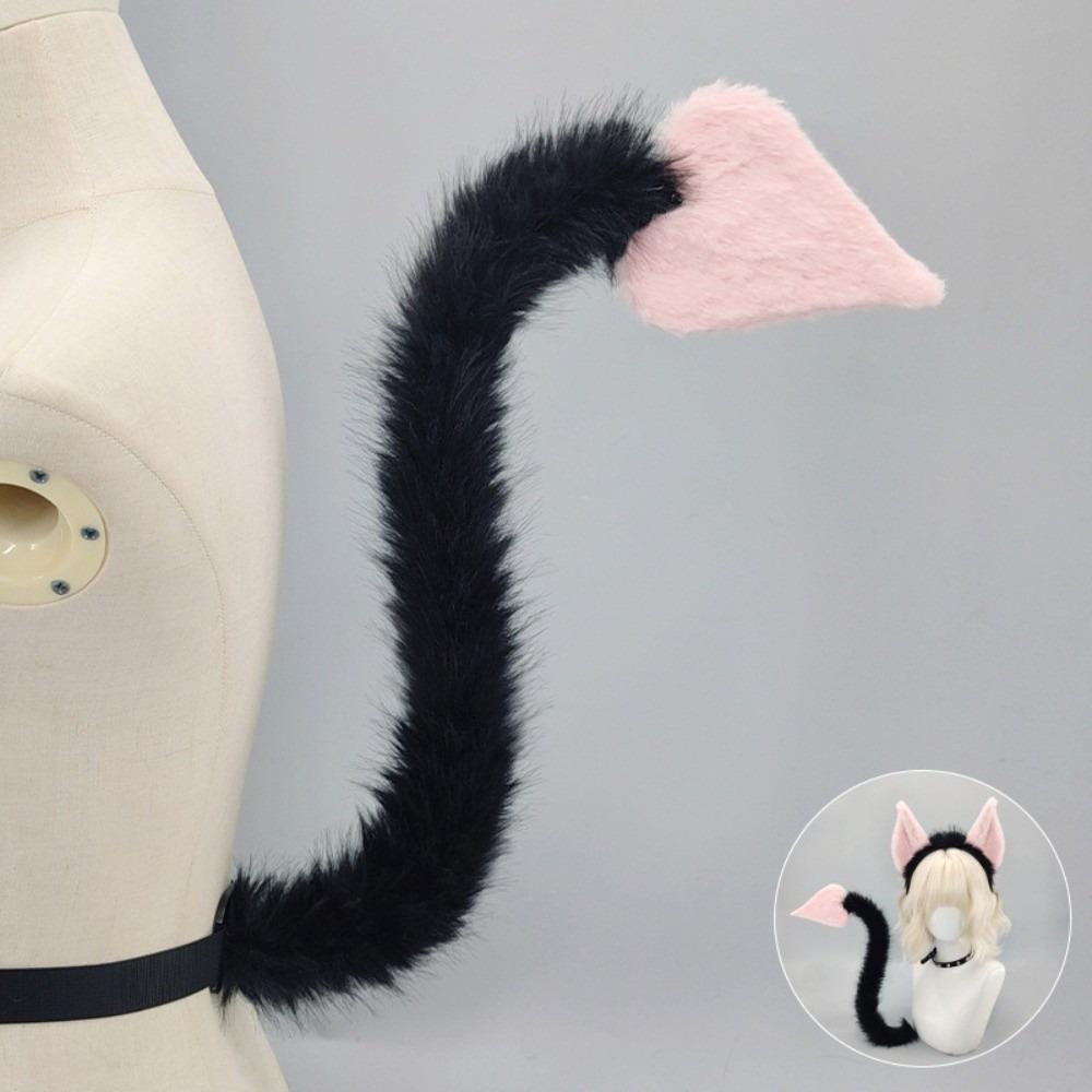 Furry Cat Ears 3D Devil's Sweetheart Tail Fashion Halloween Costume Cosplay Props  All Saints' Day