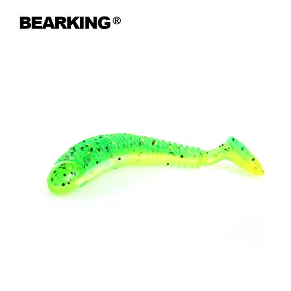 BEARKING Горячая рыболовная приманка, мягкая приманка, профессиональная приманка, 4 дюйма, 6 шт., 10 см/4,8 г, качественные искусственные воблеры для карпа
