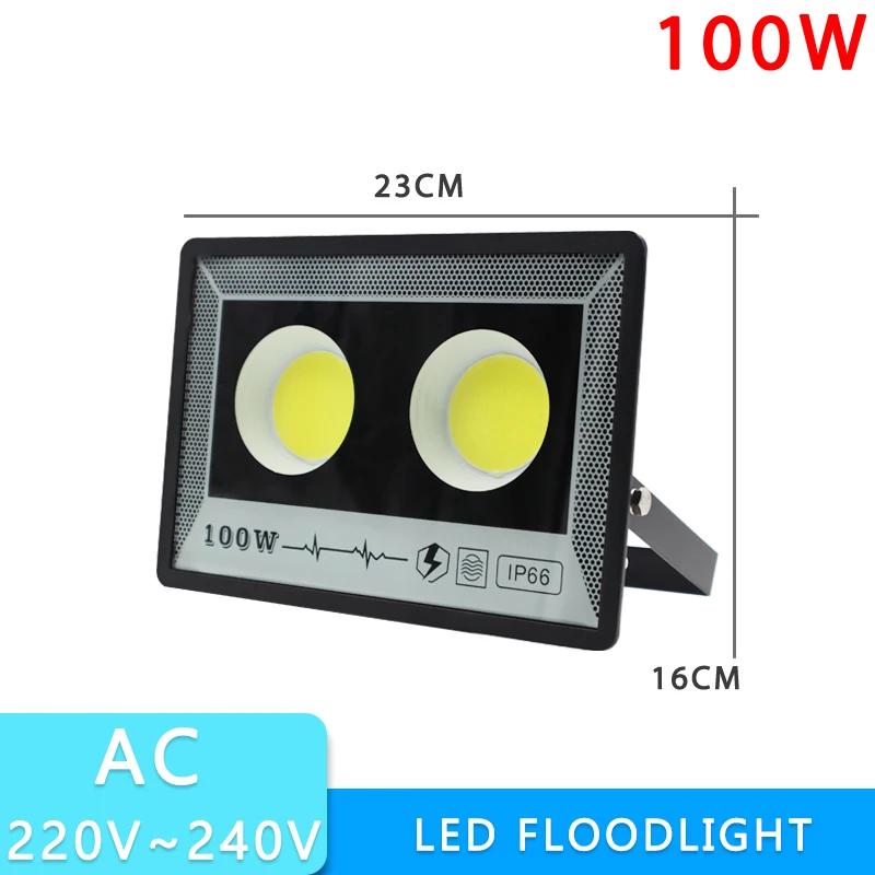 NEW 50/100/200/300/400/500W Led FloodLights AC 175-265V Outdoor Wall Flood lights Spotlight IP66 Waterproof LED Street Lamps HOT