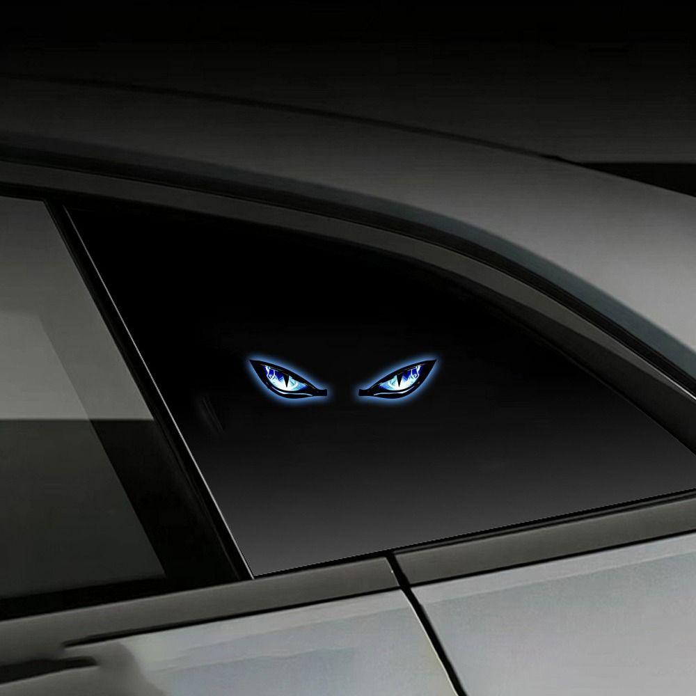 Creative Car Demon Eye Light Cool LED Atmosphere Light Solar Warning Light Auto Decoration