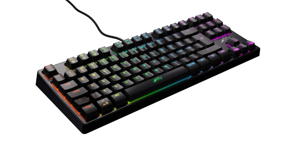 Xtrfy K4 RGB English Layout Red Axis Mechanical Gaming Keyboard LED Illumination UK Layout Authorized Distributor Guaranteed (6 Zones) [Japanese