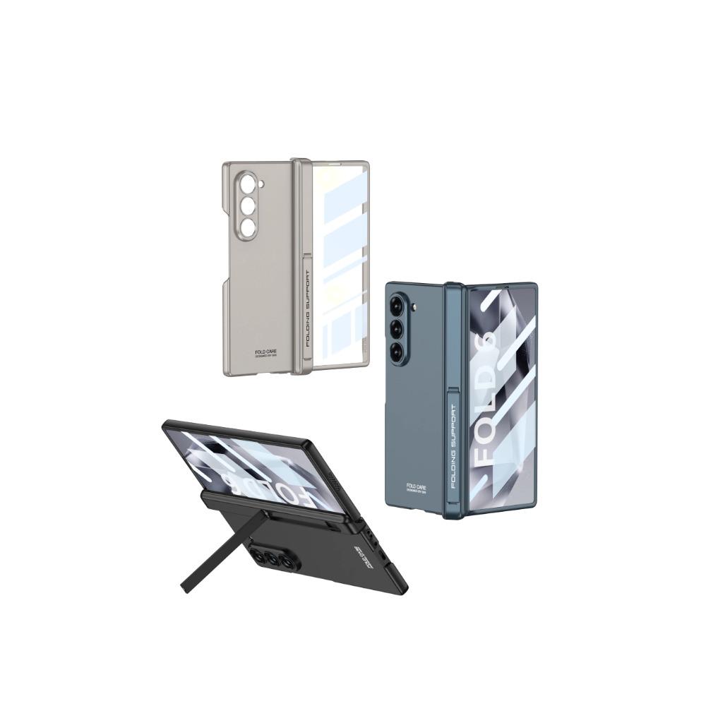 Магнитный шарнирный защитный жесткий чехол для телефона Samsung Galaxy Z Fold 6, противоударный чехол с кронштейном для защиты экрана