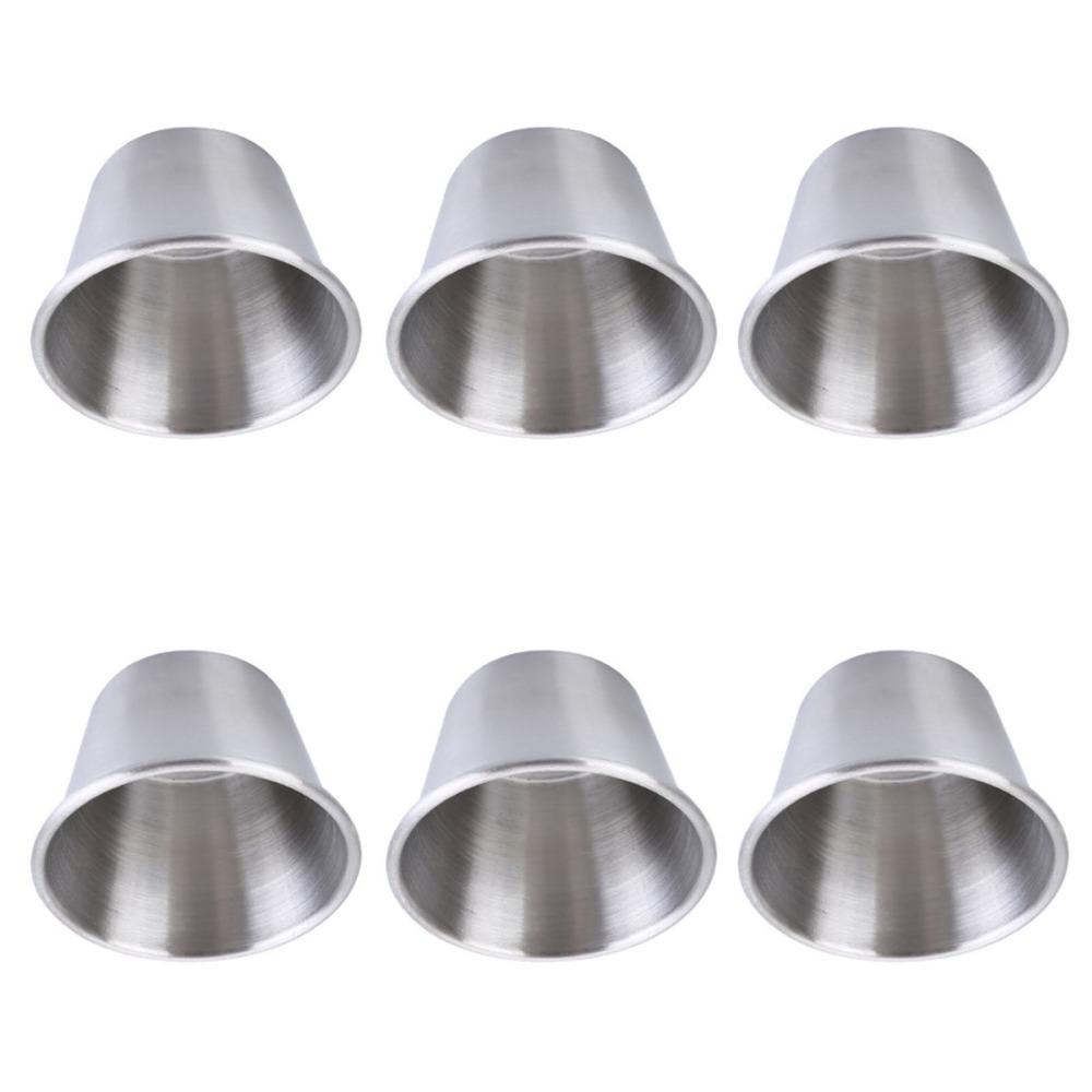 6 Pcs Unbreakable Dipping Sauce Bowls Leakproof Stainless Steel Shot Cups  Outdoor Activities
