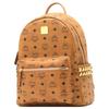 MCM Stark Classic Monogram Double-Sided Studded Commuter Party Canvas And Leather Backpack Unisex backpack Brown Cognac MMKAAVE15CO001