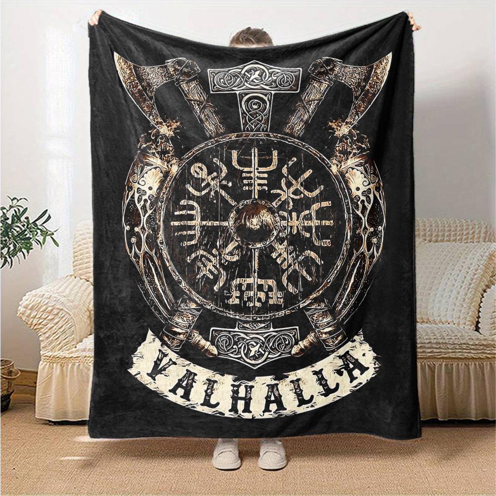 1 шт. Плед VALHALLA Мягкий Фланелевый, Уютный Всесезонный Полиэстер, Идеально для Дома, Офиса