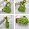 Ladies Casual Hand-woven Shopping Totes Fashion Soft Shoulder Handbag Homemade Crochet Bucket Bag Knitted Underarm Bags MIT