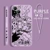 Jujutsu Kaisen Animation Cute For Apple iPhone 15 14 13 12 11 XS XR X 8 7 Pro Max Plus Mini Liquid Left Rope Phone Case