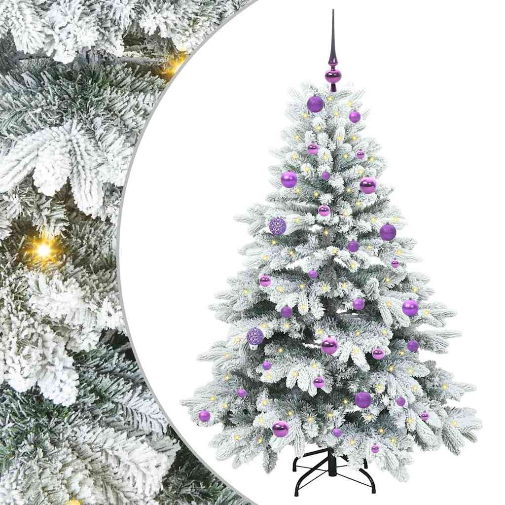 Artificial Christmas Tree with 150 Warm White LEDs 150 cm PE and PVC