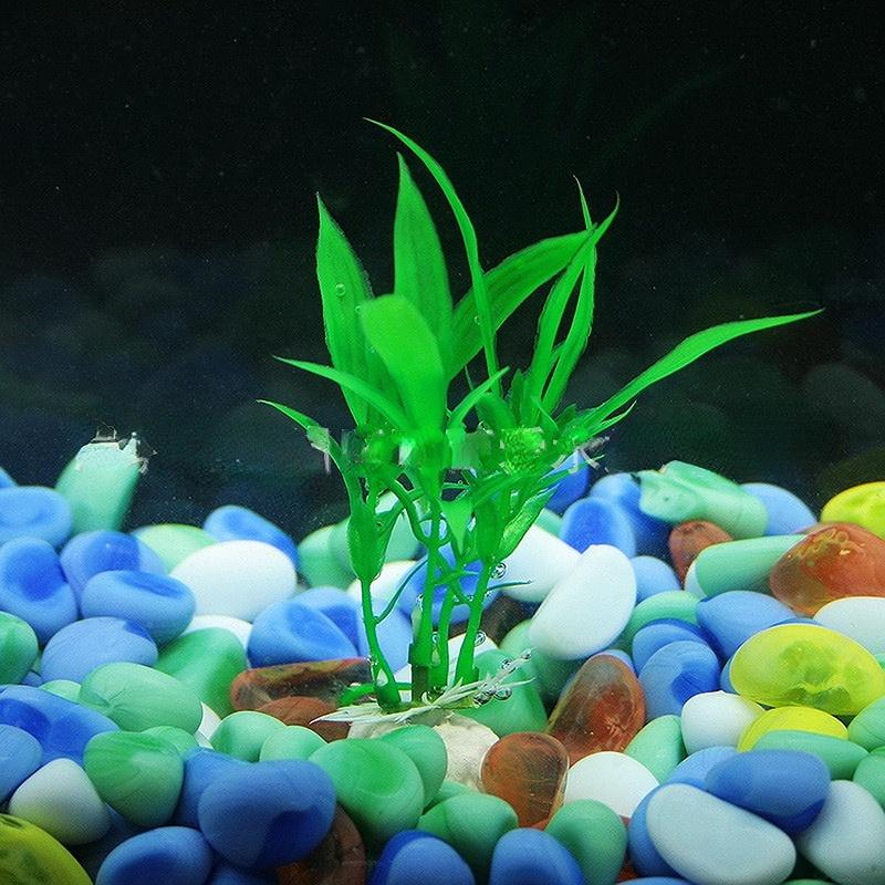 1 шт. искусственная водная трава зеленое растение аквариум декор пластиковый орнамент