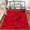 Red Devil Design Rug Non-slip rug suitable for living room and bedroom sofas