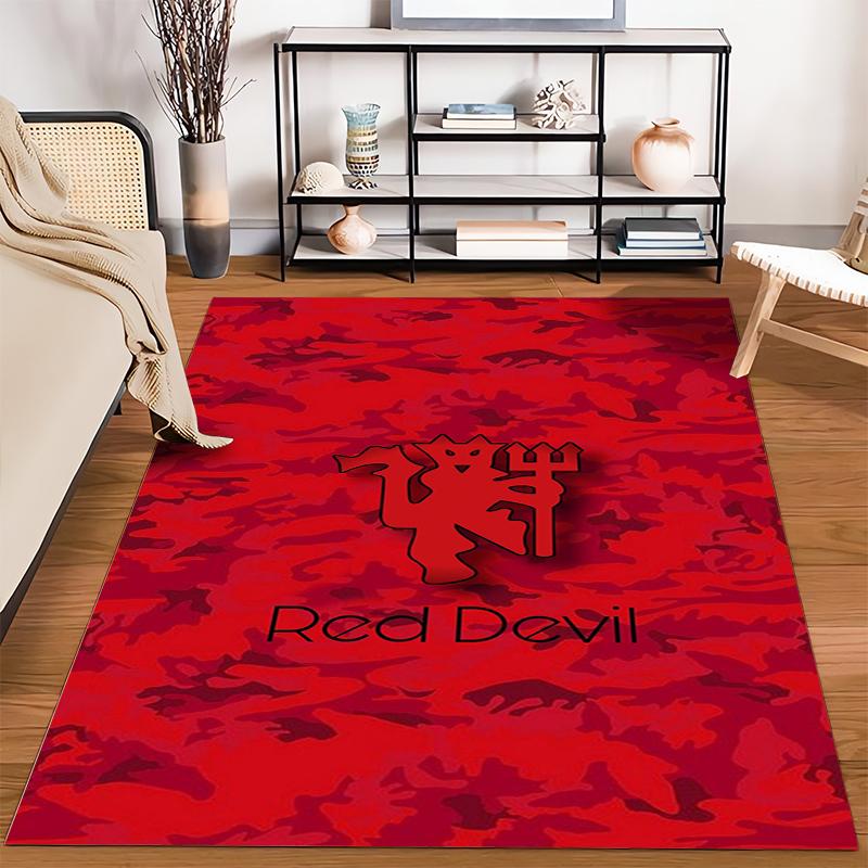 Red Devil Design Rug Non-slip rug suitable for living room and bedroom sofas