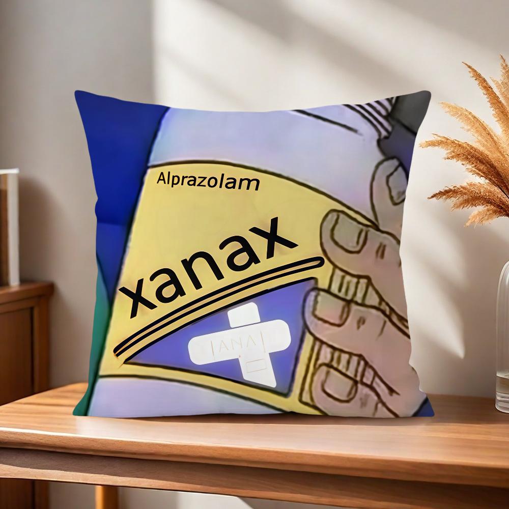 Смешная наволочка Xanax для дома, дивана, гостиной, офиса, кофейни, автомобильная наволочка