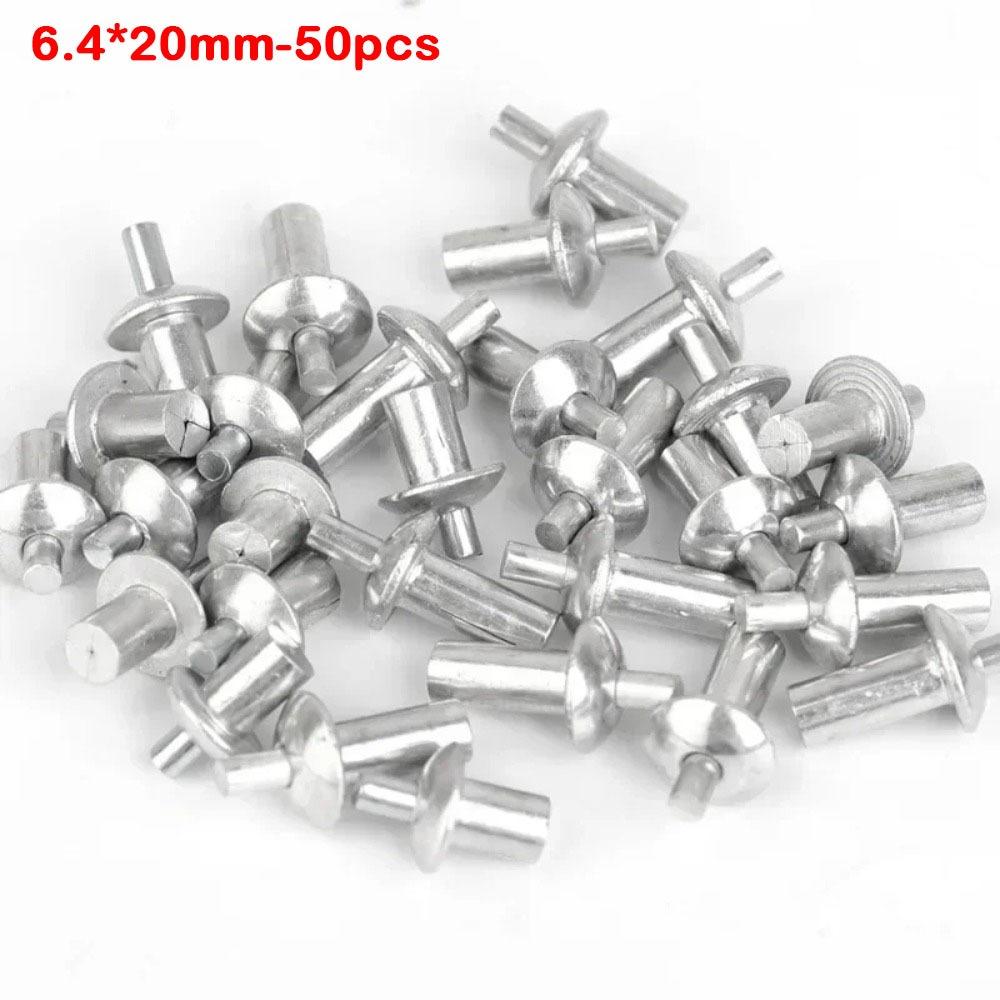 50Pcs Round Head Hammer Drive Rivets Aluminum Alloy Tapping Expansion Screws Furniture Assembly