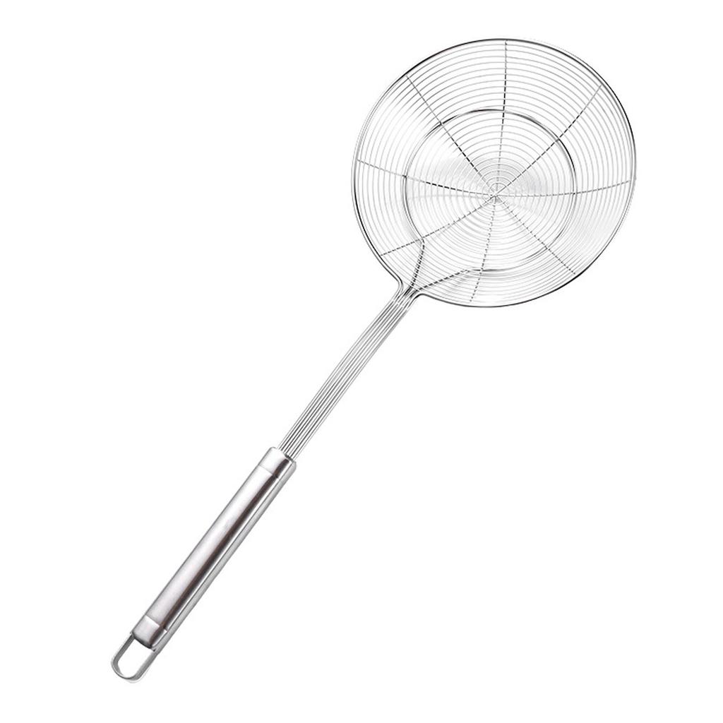 Stainless Steel Wire Skimmer Thickened and Reinforced Noodles Pasta Filter Spoon for Home Kitchen