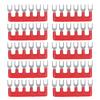 10pcs Fork Type Terminal Strips 400V 15A Pure Copper PVC Flame Retardant Jumper Block Terminal Strips for Factory Red