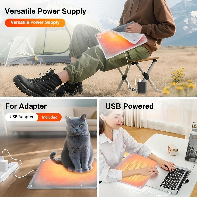 Multi-Use Electric Heating Pad for Body & Hands: Blanket, Belly, Foot, Back Warmer, and Physiotherapy Hot Compress Pad