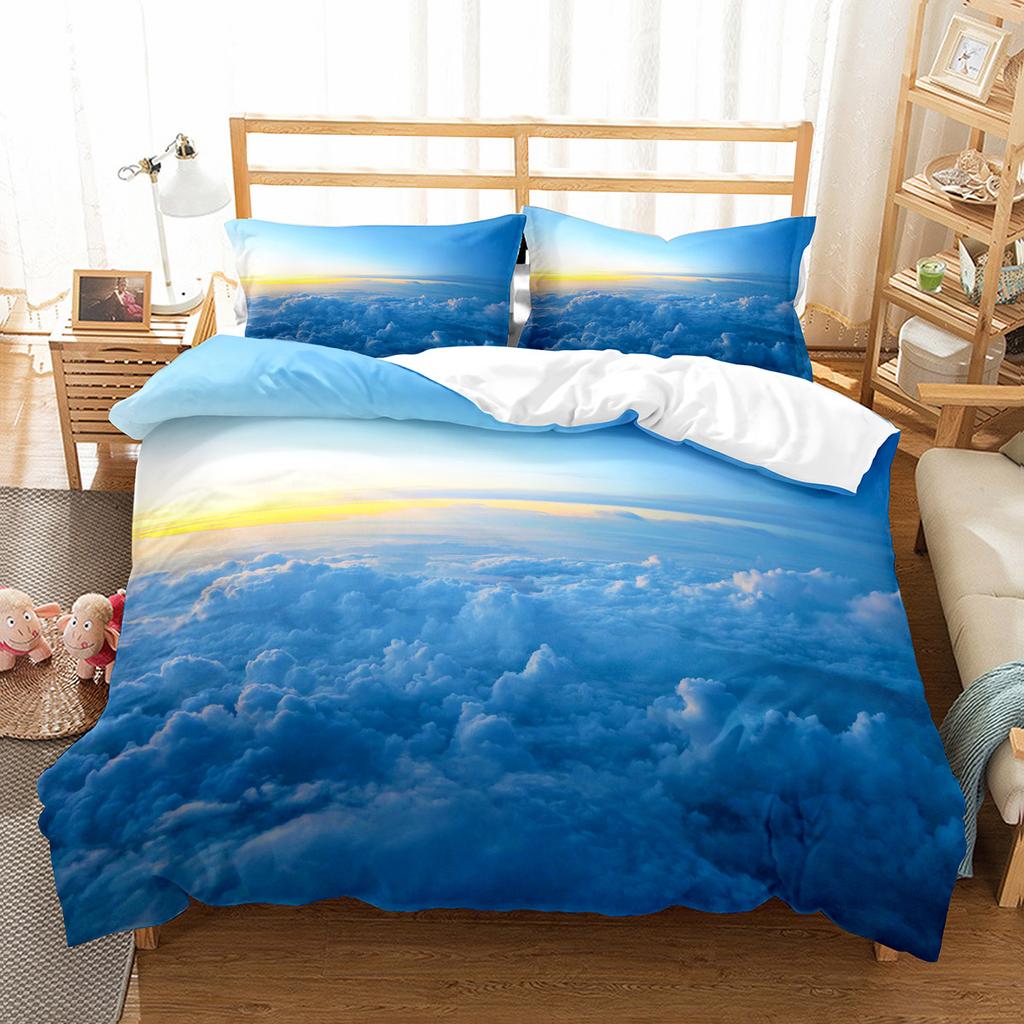 White Cloud Duvet Cover Collection Comforter Cover Twin Full King Size For Kids Teens Adults Bedroom Decor Bedding Collection With Pillowcase