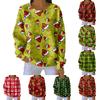 Women's Loose Comfortable Casual And Fashionable Round Neck Pattern Long Sleeved Sweatshirt