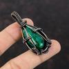 Подвеска с ограненным замбийским изумрудом, подвеска с медной проволокой, подвеска ручной работы, подарок для мамы, подвеска из натурального драгоценного камня, ювелирное изделие с медной проволокой