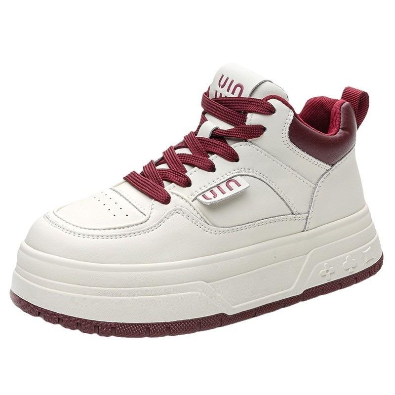 Теплые белые туфли из натуральной кожи с подкладкой, женские, с толстым дном, высокие, хлопковые, спортивные, для отдыха, для катания на доске