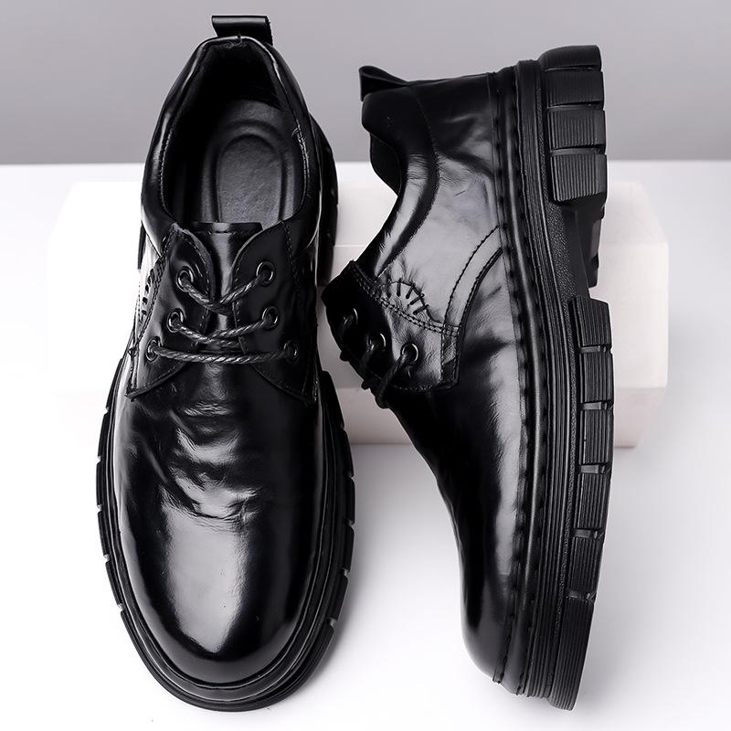 Вэньчжоу кожаная обувь весна и осень 2025 мужская нишевая воловья кожа мужская обувь британская повседневная обувь 2025