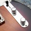 Musiclily Pro 1/4" Guitar Flat Top Aluminum Knobs, Side-Threaded Control Knobs, Barrel Knobs for Fender Mexico Player Tele Electric Guitars, Chrome (S