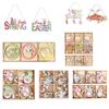 Happy Easter Wooden Pendant Spring Easter Cartoon Craft Card Tree Ornaments Party Home Classroom Farmhouse Decor