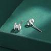 Classic Letter H Full Diamond Stud Earring For Women Irregular Circle Geometric Original Sterling Silver Engagement Gift Jewelry