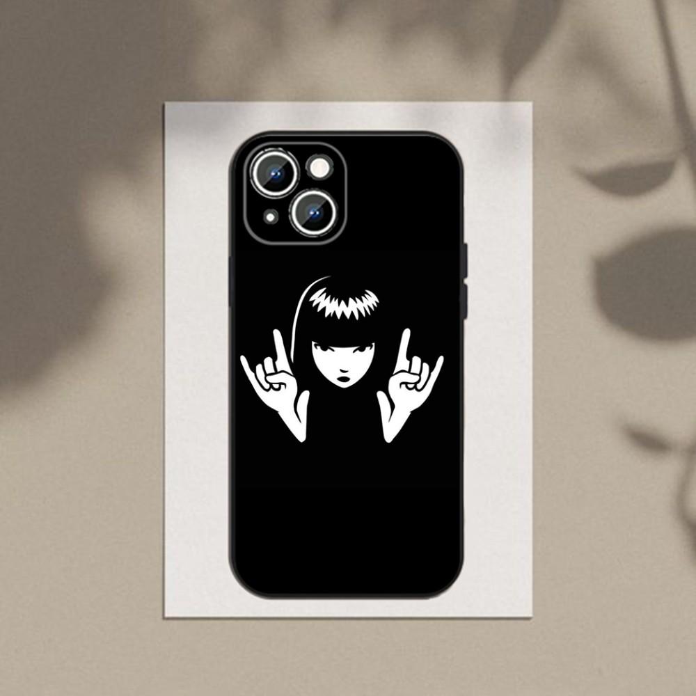 Чехол для телефона E-Emily The Strange для Apple iPhone 15,14,13,12,11,XS,XR,X,8,7,Pro,Max,Plus,mini Силиконовый Черный Чехол