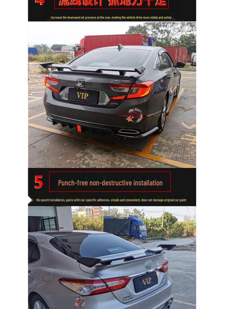 Универсальное заднее антикрыло для спортивного автомобиля Seagull - Без сверления, на клейком креплении