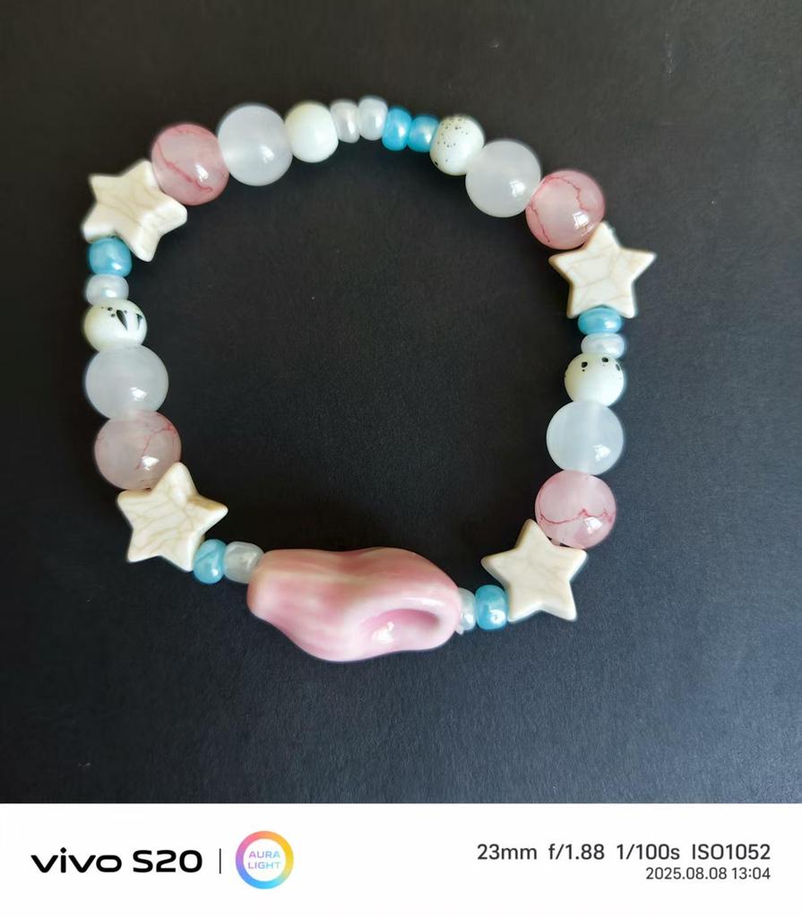 Браслет из бусин с лотосом и кошкой удачи: Стильный подарок для девушек