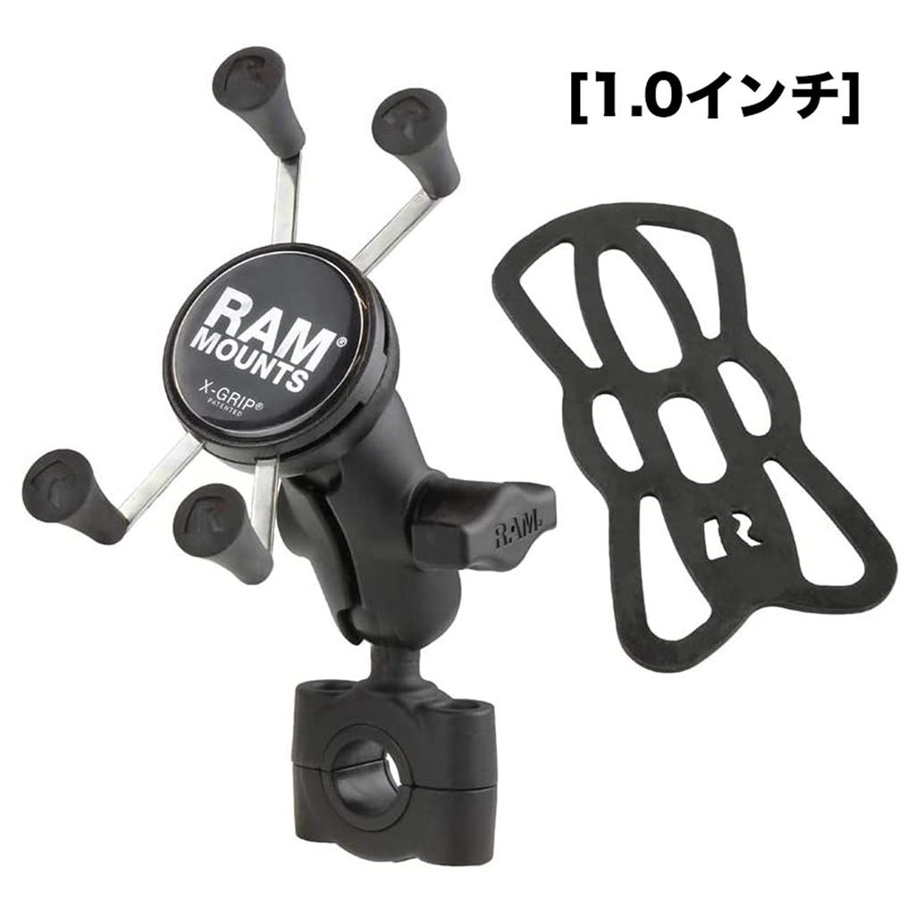 Комплект держателя для смартфона RAM MOUNTS подходит для диаметра X-Grip (1-дюймовый, руль 19мм-25,4мм) - RAM-B408A-UN7