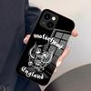 Чехол для телефона M-Motorhead Band для IPhone 17 Pro Max 15 Pro 16 14 Plus 12 13 Mini 11 Pro Ударопрочная стеклянная крышка