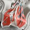 90cm *90cm Design Scarf Lady Shawl Printed Silk Felt Headscarf Scarf Lady Headscarf Square Scarf Lady Wrap Scarf 2021