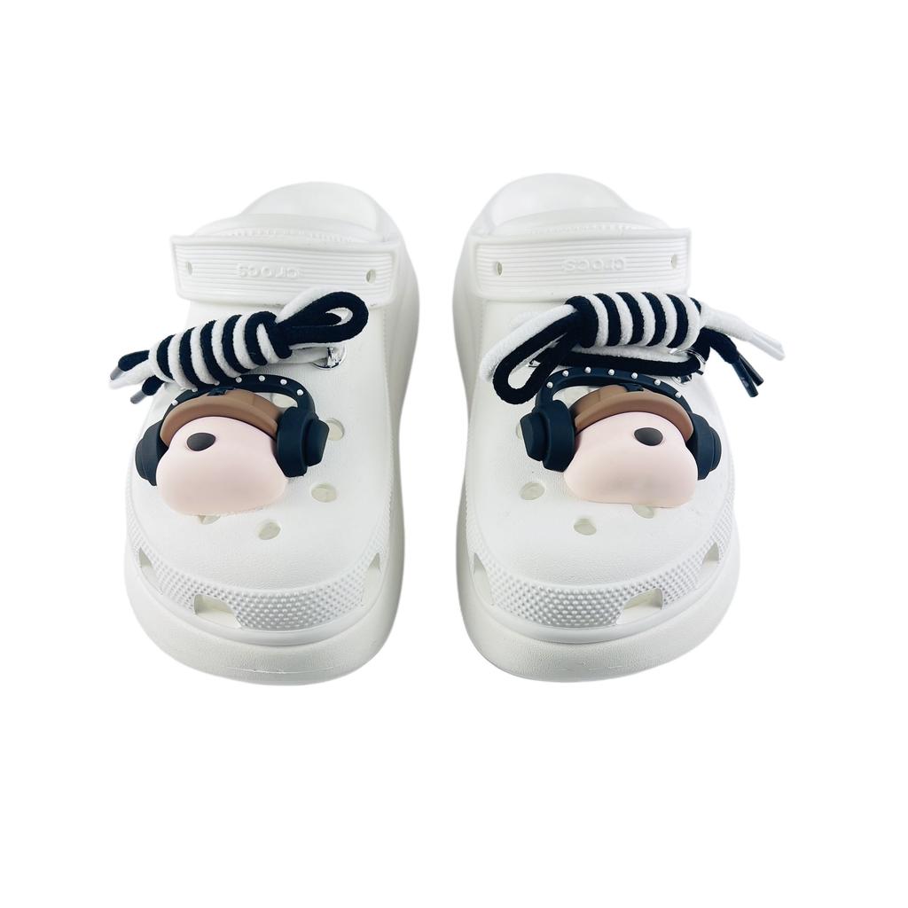 Crocs Кроксы Crush Clog EVA Walkman Модные и Универсальные Удобные Повседневные Классические Туфли с Отверстиями Унисекс Белые