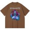 Хлопковая футболка плотностью 230 г/м² 100% Хлопок Heavy Metal Футболка с принтом рок-группы Популярная музыка Унисекс Тяжелая хлопковая футболка