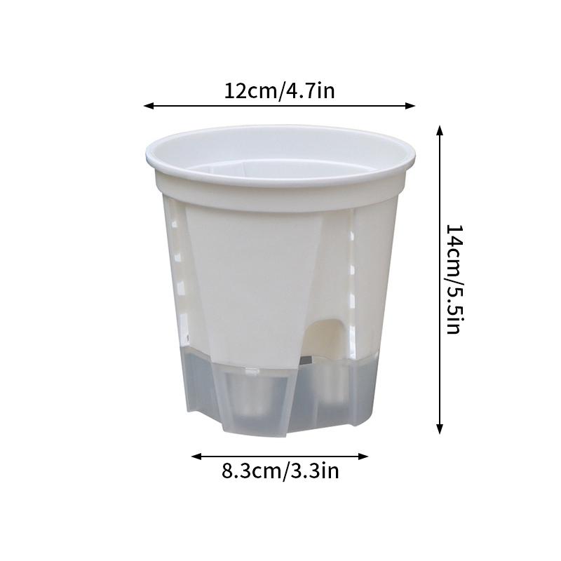Double-layer Round Flowerpot Lazy Flower Pots Hydroponic Plastic Flowerpot Self Watering Flower Pot Water Absorption Planter