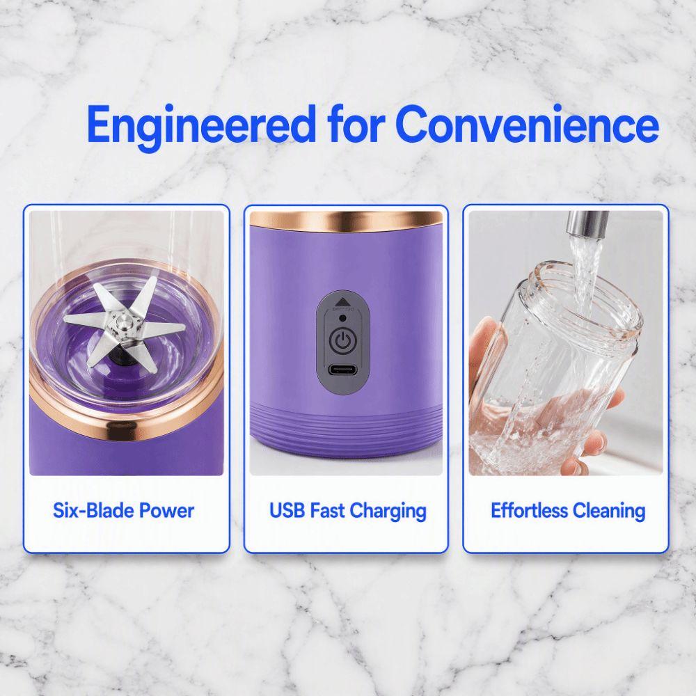 Double Cup USB Juicer 400Ml Capacity Portable Juicer Global Buyers Single Cup Blender Office Use