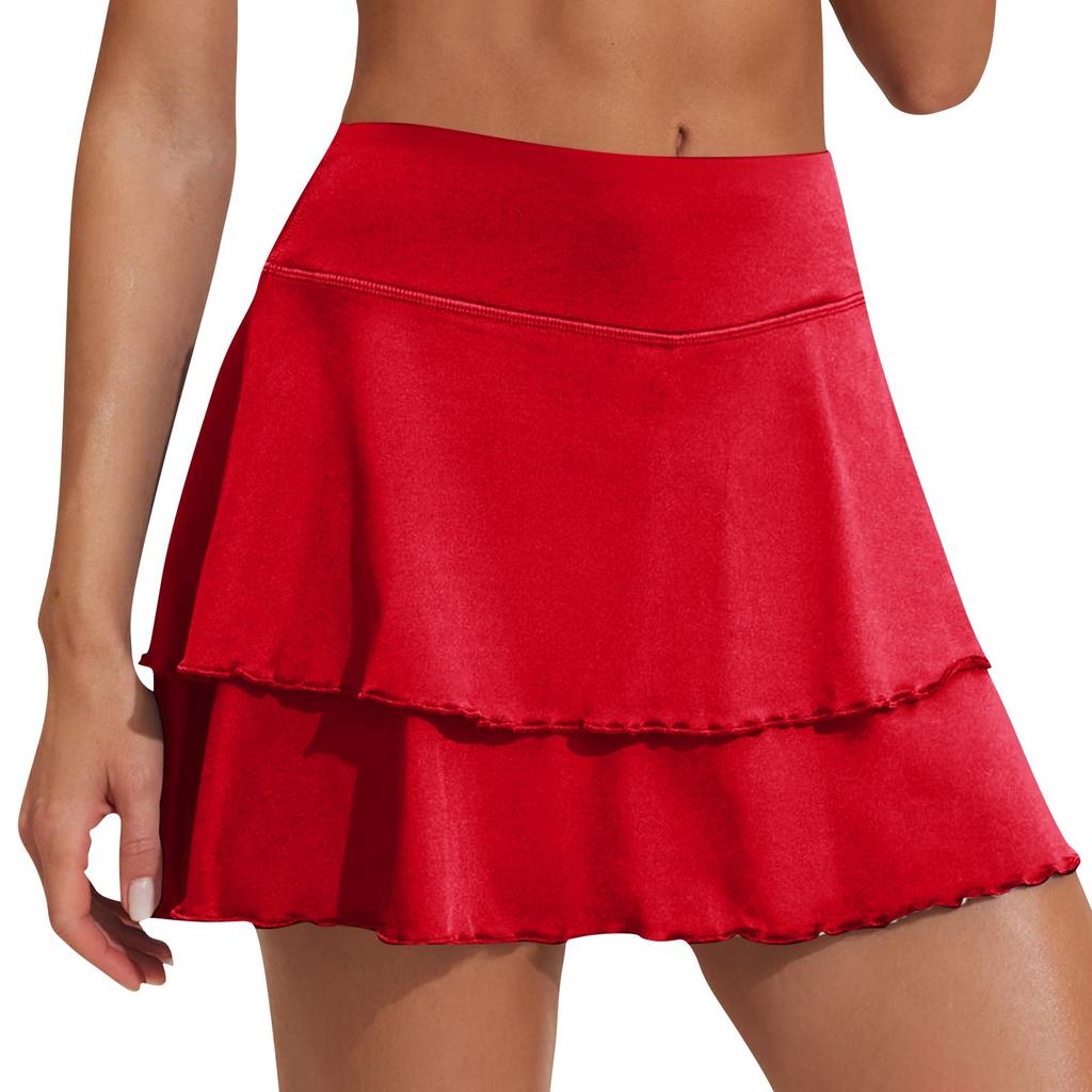 Женская плиссированная теннисная юбка, короткая юбка для фитнеса и йоги, женщины