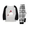 Christmas Print Cute Family Set Pajamas Round Neck Long Sleeve Tops Pants Baby Onesies Home Clothes Christmas Party Family Set