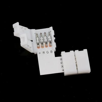 4 шт. L-образный 4-контактный RGB 5050 LED-коннектор Коннекторы для светодиодной ленты L-образный Угловой коннектор для светодиодной ленты